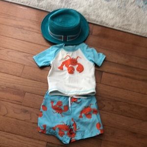 Crazy 8 baby boy swim set size 0-3 months